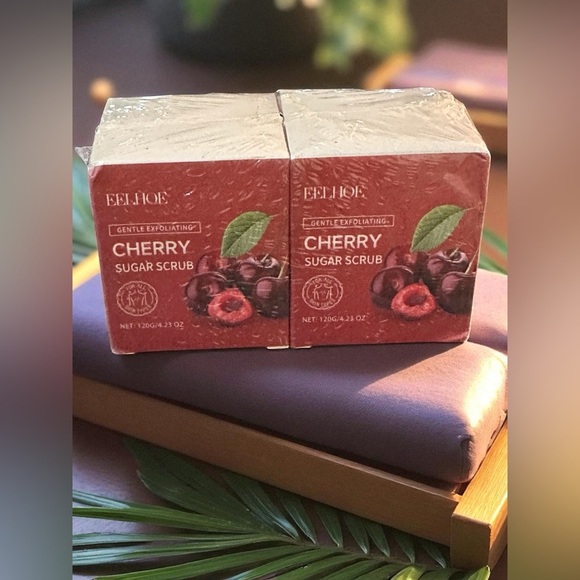 Cherry Sugar Scrub 2 Jars 4.23 oz Each Jar - Picture 1 of 10